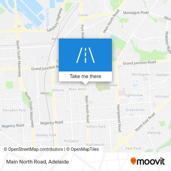 Main North Road map