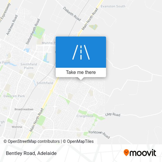 Bentley Road map
