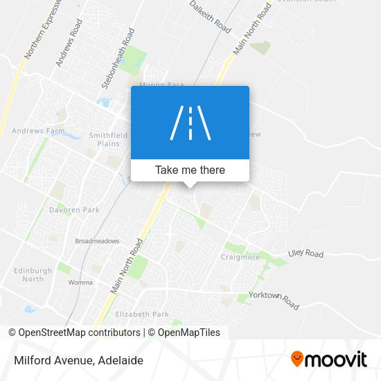 Milford Avenue map
