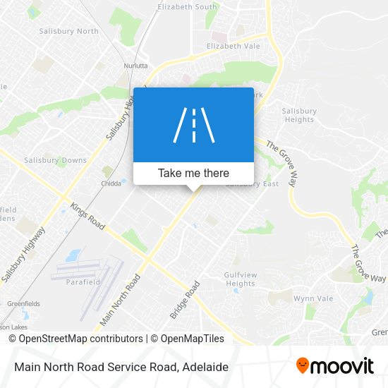Main North Road Service Road map