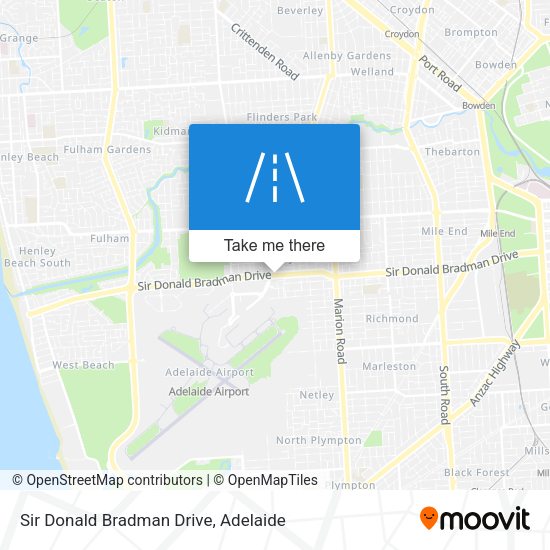 Sir Donald Bradman Drive map