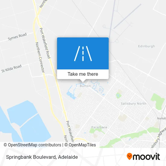 Mapa Springbank Boulevard