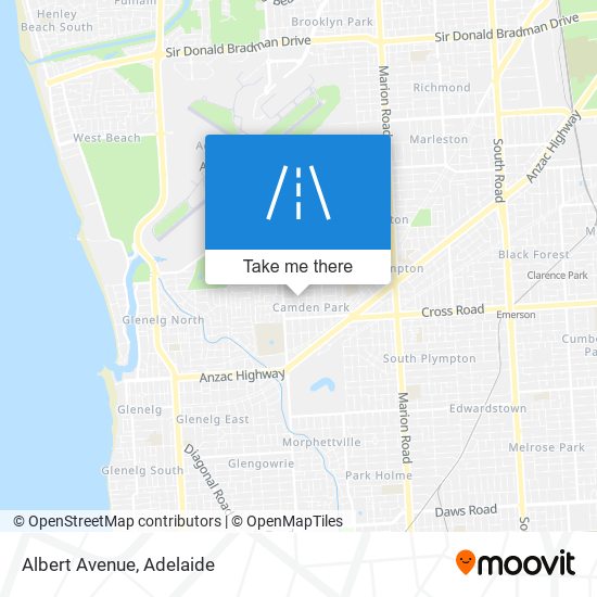 Mapa Albert Avenue