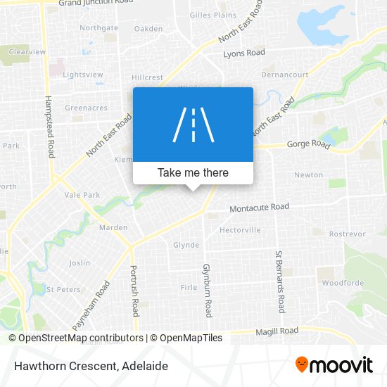 Hawthorn Crescent map