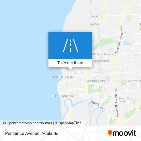 Penzance Avenue map