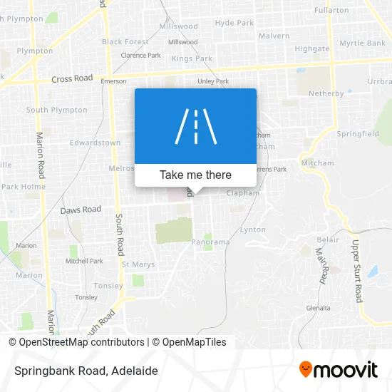 Mapa Springbank Road