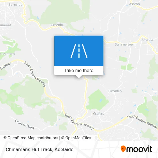 Chinamans Hut Track map