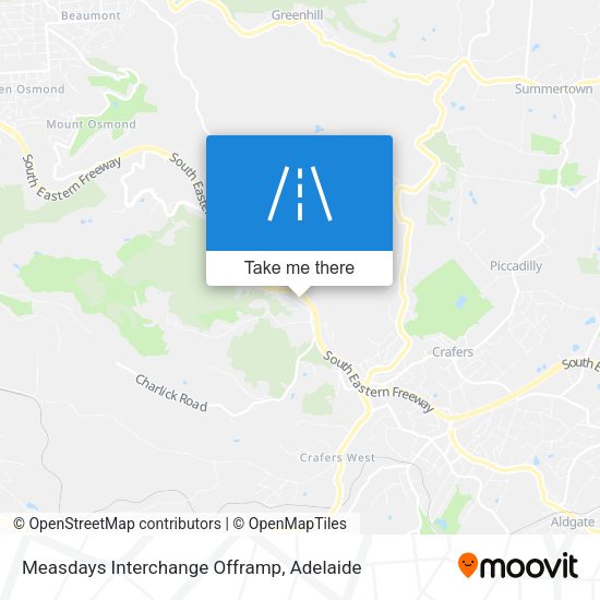 Measdays Interchange Offramp map