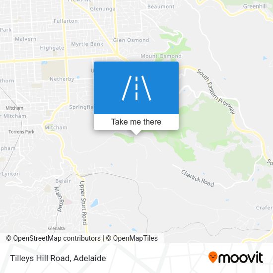 Tilleys Hill Road map