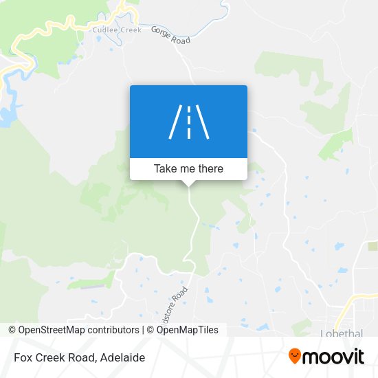 Fox Creek Road map