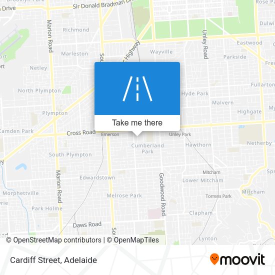 Cardiff Street map