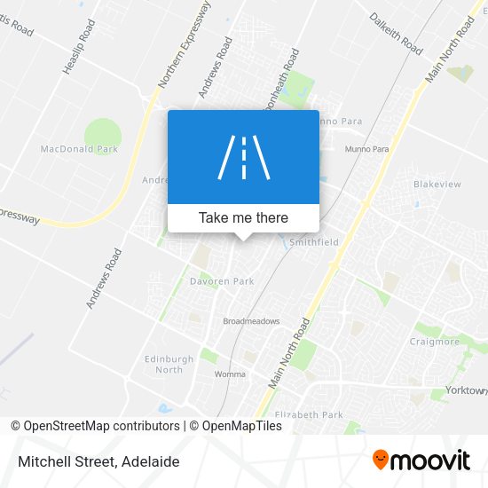 Mitchell Street map