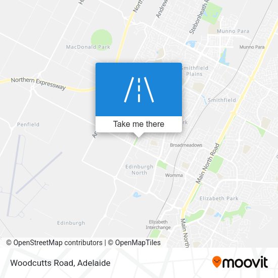 Woodcutts Road map