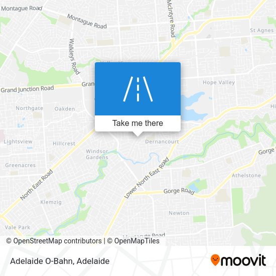 Adelaide O-Bahn map