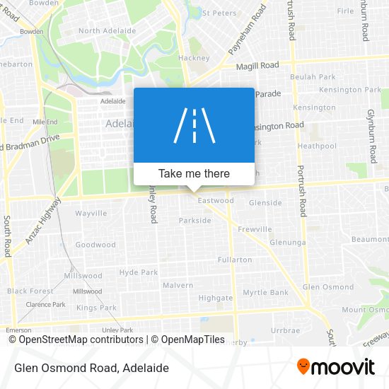 Glen Osmond Road map