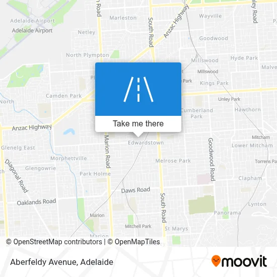 Aberfeldy Avenue map