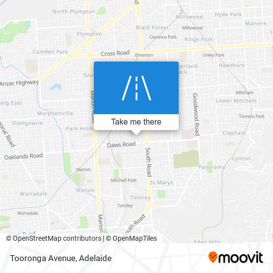 Mapa Tooronga Avenue