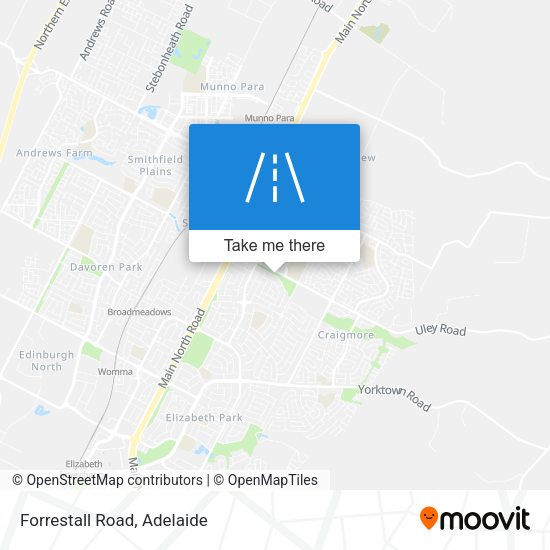 Forrestall Road map