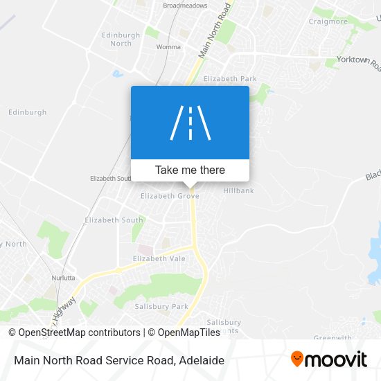 Main North Road Service Road map