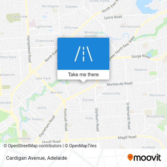 Cardigan Avenue map