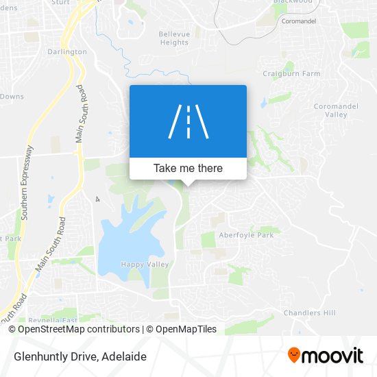 Mapa Glenhuntly Drive