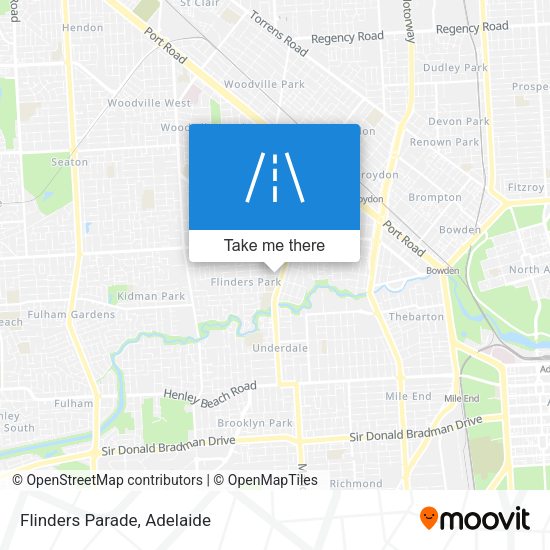 Flinders Parade map