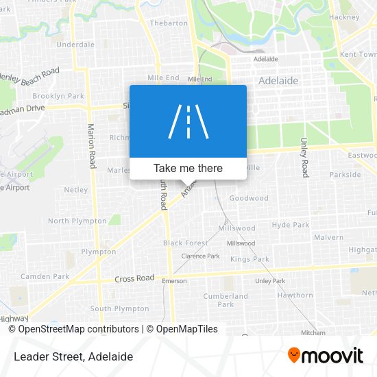 Leader Street map