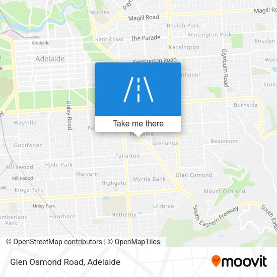 Glen Osmond Road map