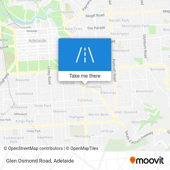 Glen Osmond Road map