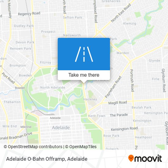 Adelaide O-Bahn Offramp map
