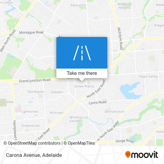 Carona Avenue map