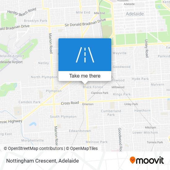 Nottingham Crescent map