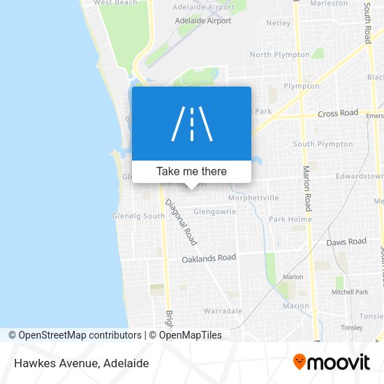 Hawkes Avenue map