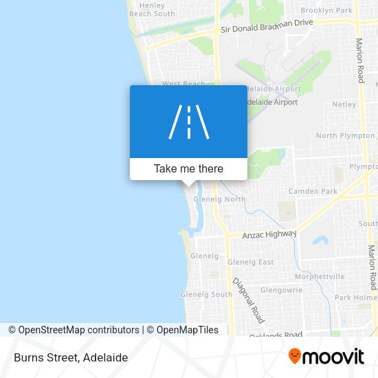 Burns Street map