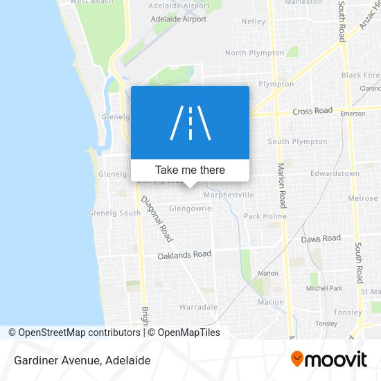 Gardiner Avenue map