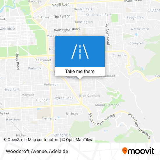 Woodcroft Avenue map