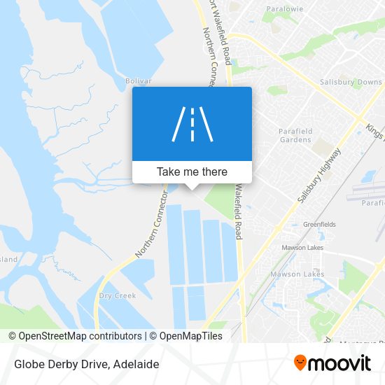 Globe Derby Drive map