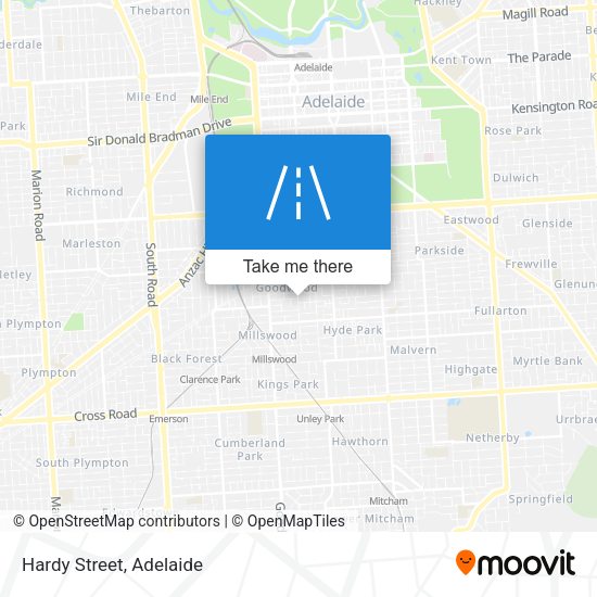 Hardy Street map