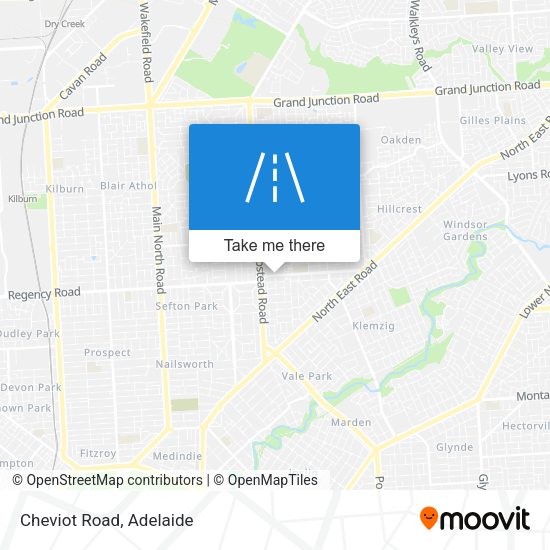 Cheviot Road map