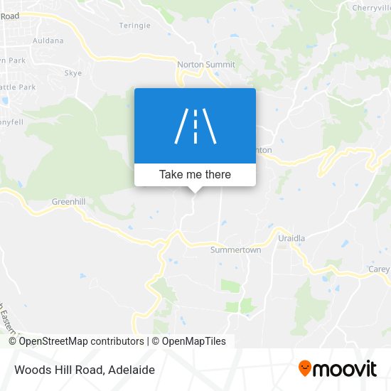 Woods Hill Road map