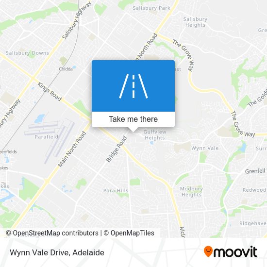 Wynn Vale Drive map