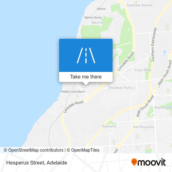 Hesperus Street map