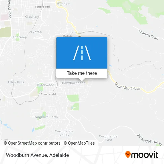 Mapa Woodburn Avenue