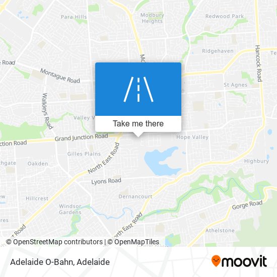 Adelaide O-Bahn map