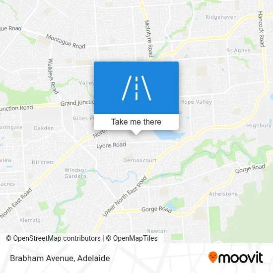 Brabham Avenue map