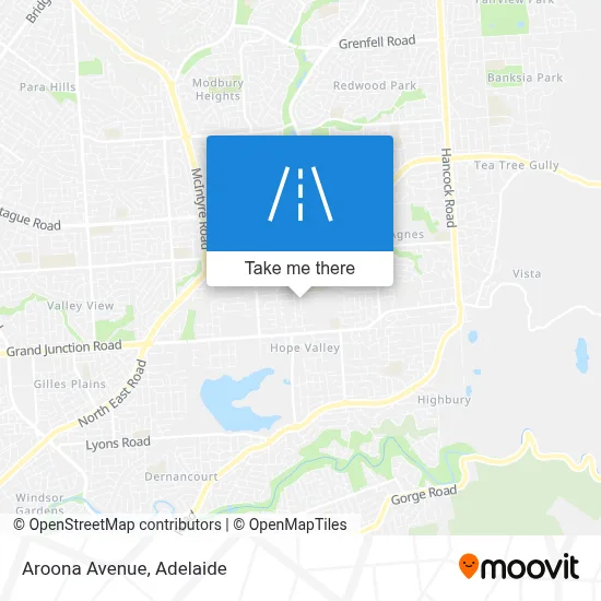 Aroona Avenue map
