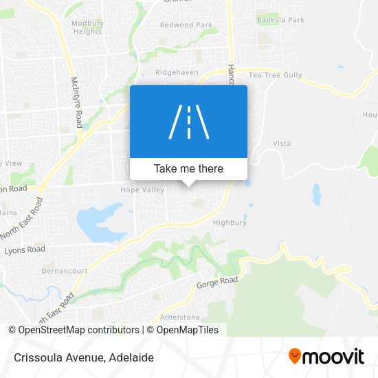 Crissoula Avenue map