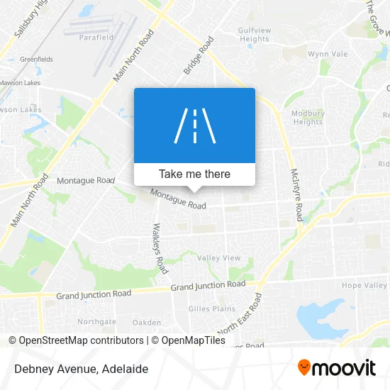 Debney Avenue map