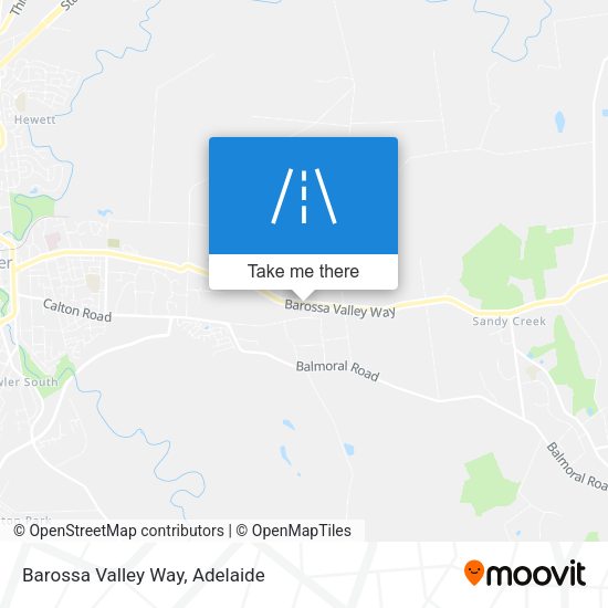 Barossa Valley Way map