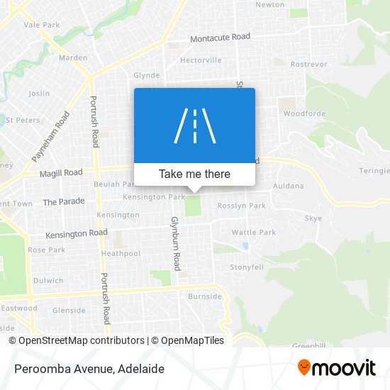 Mapa Peroomba Avenue